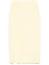 Msgm Floral Pleated Mini Skirt In Pastel Pink Polyester