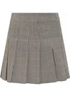 Msgm Viscose Blend Pleated Mini Skirt In Gray