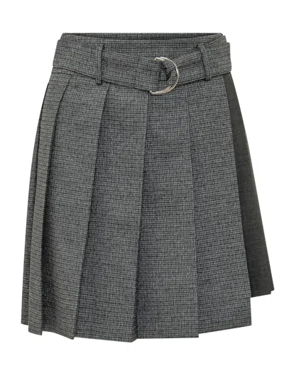 Msgm Skirt In Anthracite