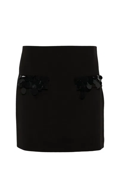 Msgm Low-rise A-line Miniskirt In Schwarz