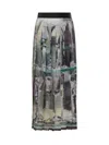 Msgm Pleated Maxi Skirt In Grey