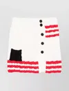 Msgm Skirt Knit Striped Detailing In White