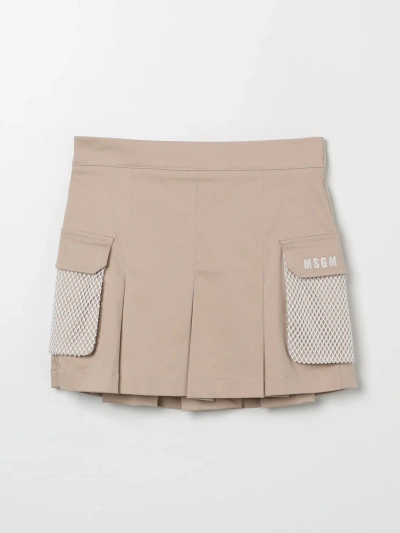 Msgm Skirt  Kids Kids Colour Beige