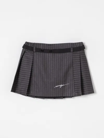 MSGM SKIRT MSGM KIDS KIDS COLOR GREY,F96272020