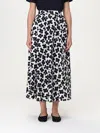 Msgm Floral-print Pleated Maxi Skirt In Black