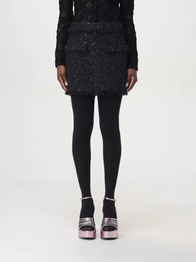 MSGM SKIRT MSGM WOMAN COLOR BLACK,F82433002