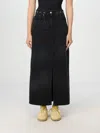 Msgm Eyelet-detailing Mid Skirt In Schwarz