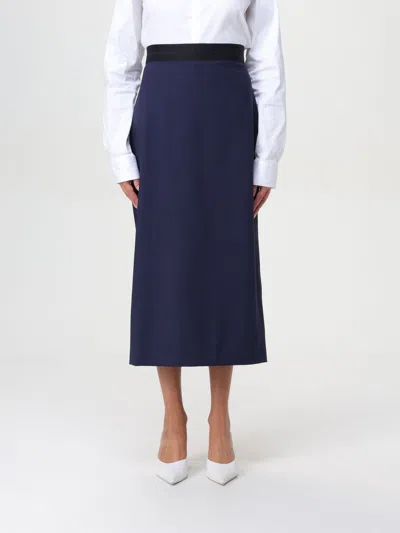 Msgm Skirt  Woman Color Blue In Blau