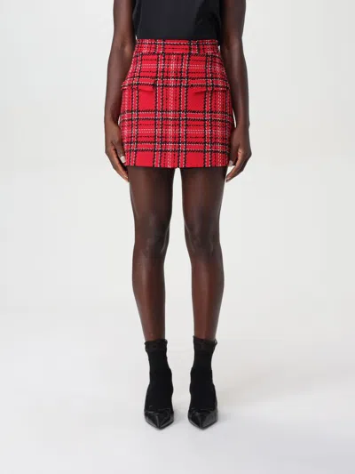 MSGM SHORT MSGM WOMAN COLOR RED,416775014