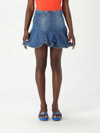 MSGM SKIRT MSGM WOMAN COLOR SKY BLUE,G82431016