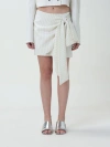 Msgm White Wool Skirt In White