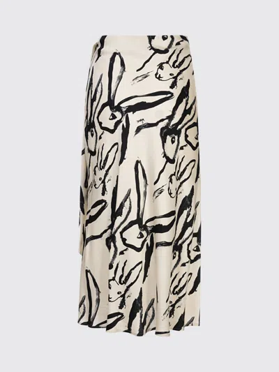 Msgm Skirt  Woman Color White In Neutral