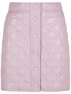 Msgm High-waisted Quilted Texture Skirt In Pink