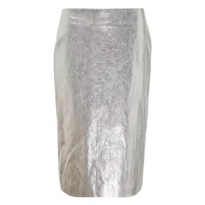 Msgm Skirt In Silver