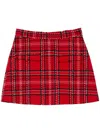 Msgm Skirt With Tartan Pattern