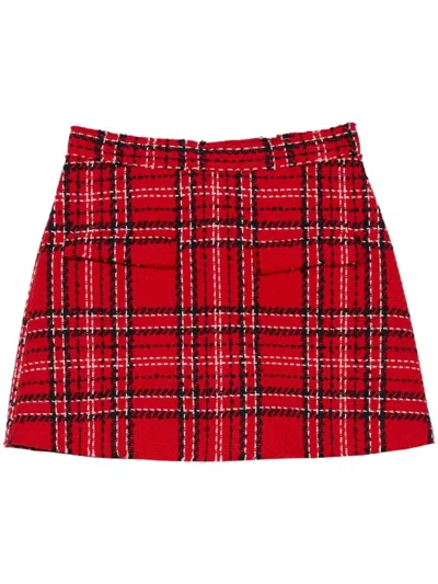 Msgm Skirt With Tartan Pattern