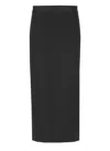 Msgm High-waist Logo-jacquard Midi Skirt In Black