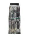 Msgm Pleated Maxi Skirt In Green