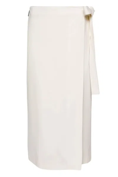 Msgm Skirts White In Bianco Chiari E Naturali