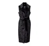 Msgm Sleeveless Coat With Belt - '10s In Black