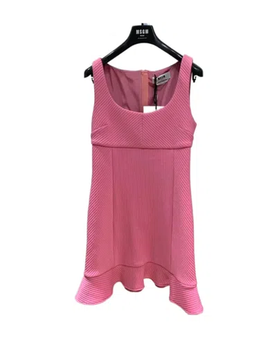 Msgm Sleeveless Dress In Pink