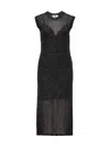Msgm Sleeveless Sequined Dress In Black