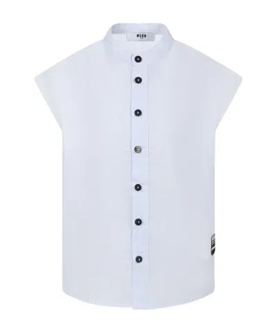 Msgm Sleeveless Shirt In White