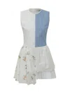Msgm Sleeveless Suit Mini Dress In Multi