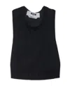 Msgm Sleeveless Sweater In Black