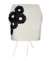 Msgm Black And White Floral Top In White