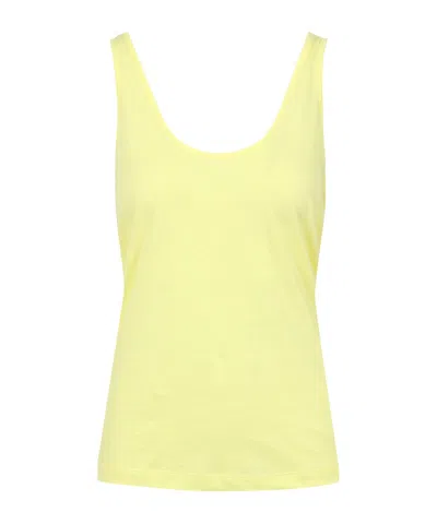 Msgm Sleeveless Vest In Yellow