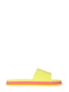 Msgm Slide Platform Sandalss In Yellow