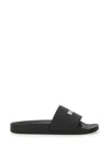 Msgm Slide Sandal With Logo In Black