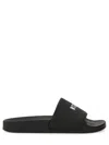 Msgm Slide Sandal With Logo In Black