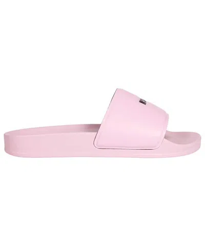 Msgm Slides With Logo In Pink