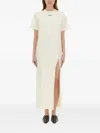 Msgm Long Dress Side Slit In White