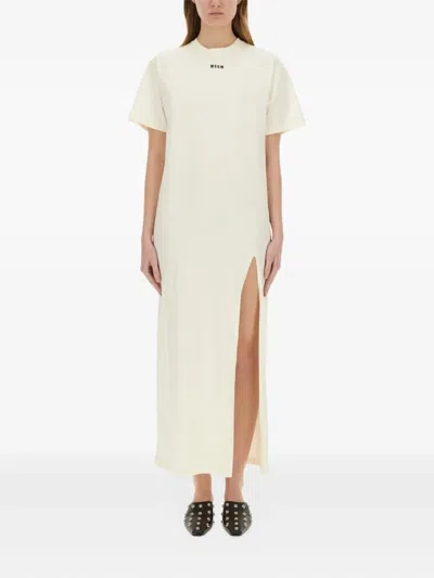 MSGM SLIT-HEM TEE DRESS