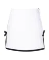Msgm Slit Skirt In White