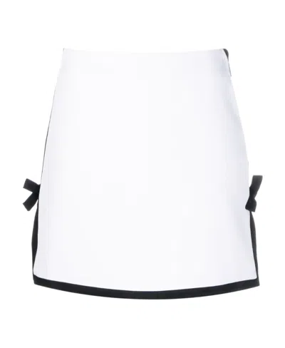 Msgm Slit Skirt In White
