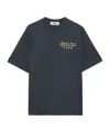 Msgm Slogan-print Cotton T-shirt In Black