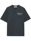 Msgm Slogan-print Cotton T-shirt In Grau