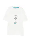 Msgm Slogan Print Jersey T-shirt In White