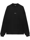 Msgm Embossed Logo Sweatshirt In Black In Black