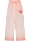 Msgm Slogan-print Track Pants In Red