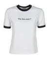 Msgm Printed Jersey T-shirt In White