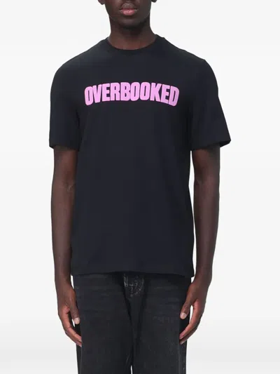 Msgm Slogan-print T-shirt In Black
