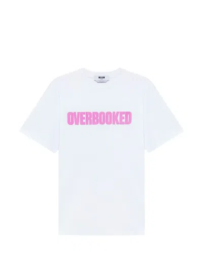 Msgm Slogan-print T-shirt In White