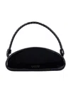 Msgm Glossy Structured Top Handle Tote Bag In Black