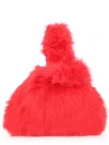 Msgm Borsa Fluffy Small In Red