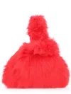 Msgm Borsa Fluffy Small In Red